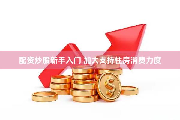 配资炒股新手入门 加大支持住房消费力度
