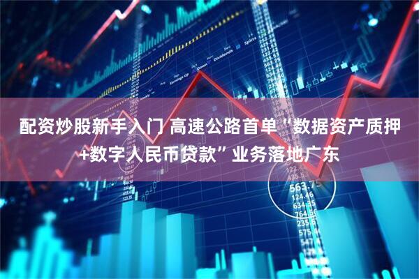配资炒股新手入门 高速公路首单“数据资产质押+数字人民币贷款”业务落地广东